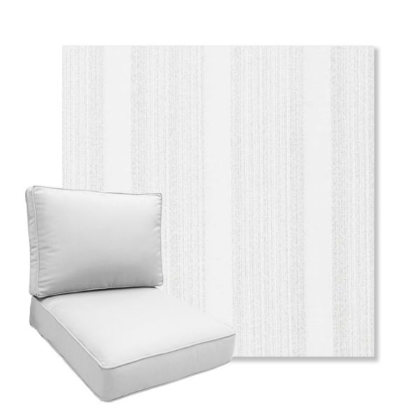 Picture of Compose Linen | Boxed Deep Seating Patio Chair Cushion – Sunbrella© Fabric