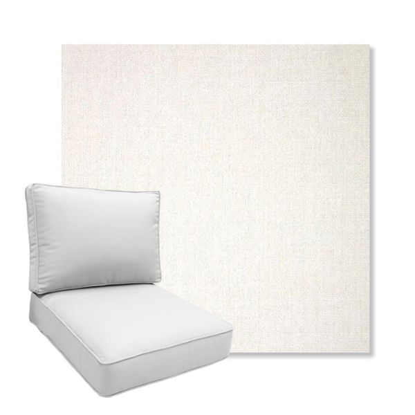 Picture of Crush Snow | Boxed Deep Seating Patio Chair Cushion – Sunbrella© Fabric