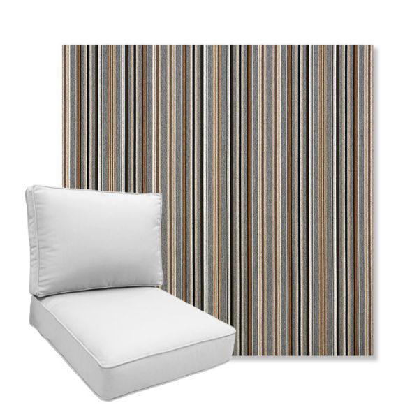 Picture of Cultivate Stone | Boxed Deep Seating Patio Chair Cushion – Sunbrella© Fabric