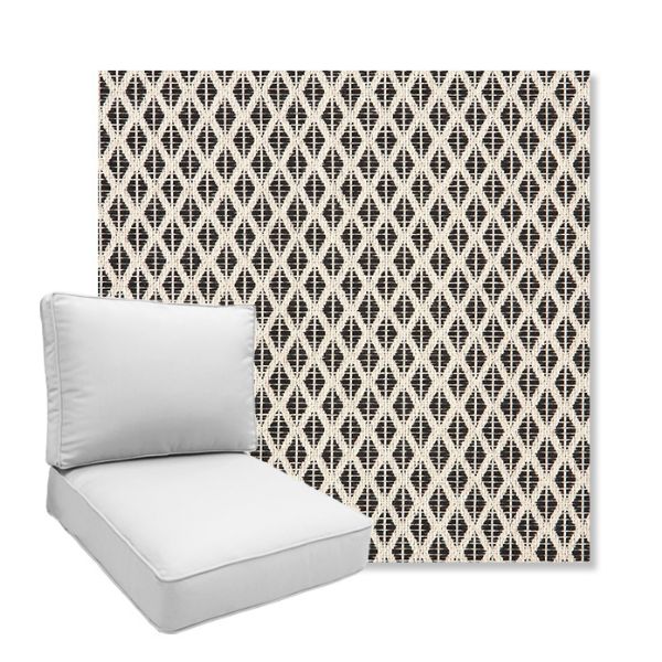 Picture of Detail Classic | Boxed Deep Seating Patio Chair Cushion – Sunbrella© Fabric