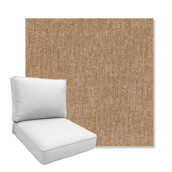 Picture of Dither Toffee | Boxed Deep Seating Patio Chair Cushion – Sunbrella© Fabric