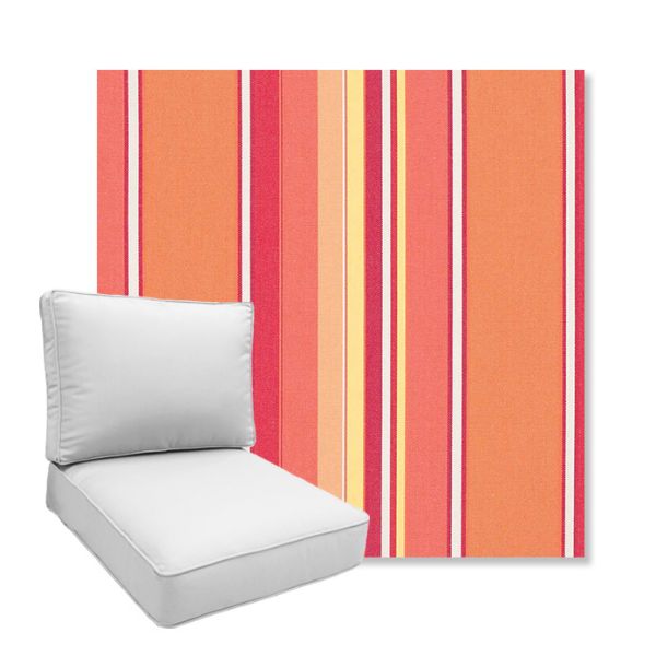 Picture of Dolce Mango | Boxed Deep Seating Patio Chair Cushion – Sunbrella© Fabric