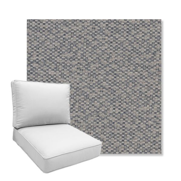 Picture of Dumont Slate | Boxed Deep Seating Patio Chair Cushion – Sunbrella© Fabric
