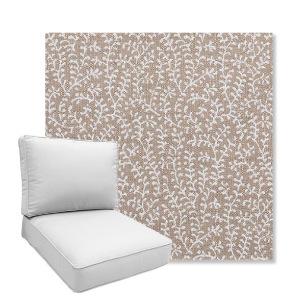 Picture of Eberly Linen | Boxed Deep Seating Patio Chair Cushion – Sunbrella© Fabric