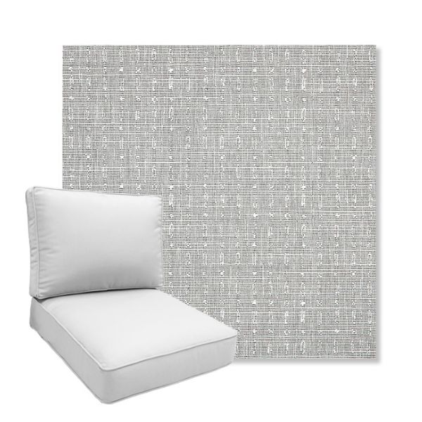 Picture of Embrace Pewter | Boxed Deep Seating Patio Chair Cushion – Sunbrella© Fabric
