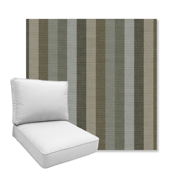 Picture of Entice Moss | Boxed Deep Seating Patio Chair Cushion – Sunbrella© Fabric