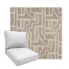 Picture of Escher Greige | Boxed Deep Seating Patio Chair Cushion – Sunbrella© Fabric