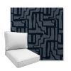 Picture of Escher Indigo | Boxed Deep Seating Patio Chair Cushion – Sunbrella© Fabric