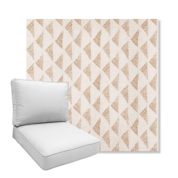 Picture of Etched Angles Congnac | Boxed Deep Seating Patio Chair Cushion – Sunbrella© Fabric