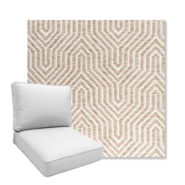 Picture of Etna Dune | Boxed Deep Seating Patio Chair Cushion – Sunbrella© Fabric