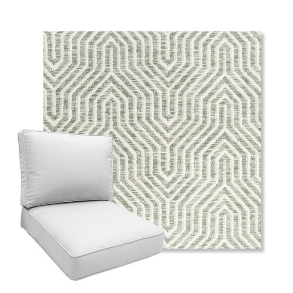 Picture of Etna Juniper | Boxed Deep Seating Patio Chair Cushion – Sunbrella© Fabric