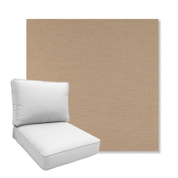 Picture of Exhale Driftwood | Boxed Deep Seating Patio Chair Cushion – Sunbrella© Fabric