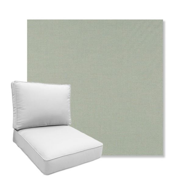 Picture of Exhale Rainwashed | Boxed Deep Seating Patio Chair Cushion – Sunbrella© Fabric