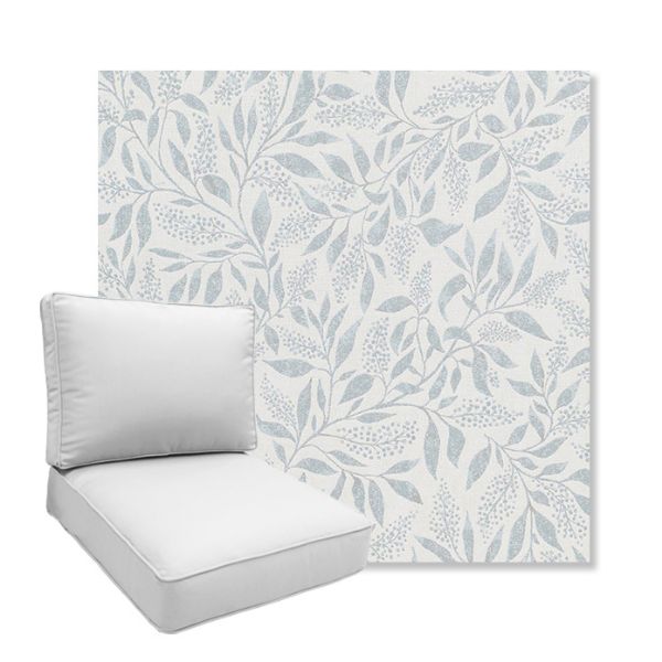 Picture of Exquisite Mist | Boxed Deep Seating Patio Chair Cushion – Sunbrella© Fabric