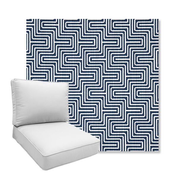 Picture of Figure Indigo | Boxed Deep Seating Patio Chair Cushion – Sunbrella© Fabric