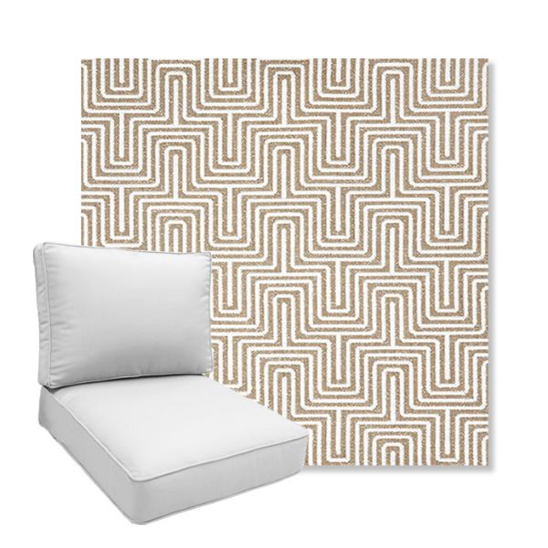Picture of Figure Mineral | Boxed Deep Seating Patio Chair Cushion – Sunbrella© Fabric