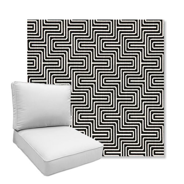 Picture of Figure Onyx | Boxed Deep Seating Patio Chair Cushion – Sunbrella© Fabric