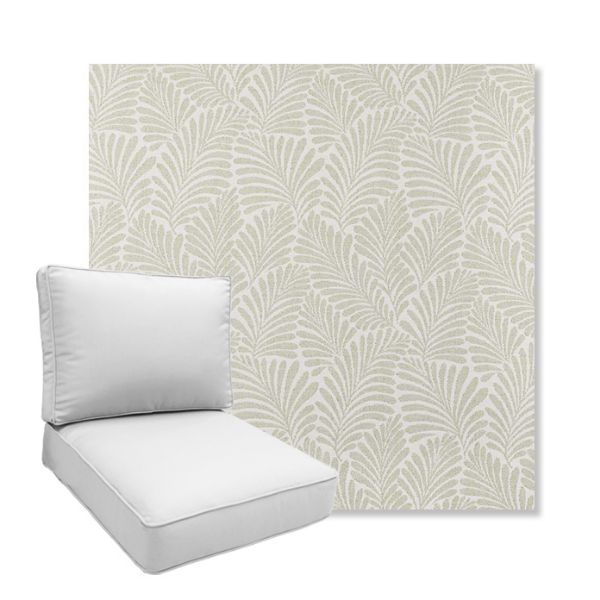 Picture of Frond Spring | Boxed Deep Seating Patio Chair Cushion – Sunbrella© Fabric