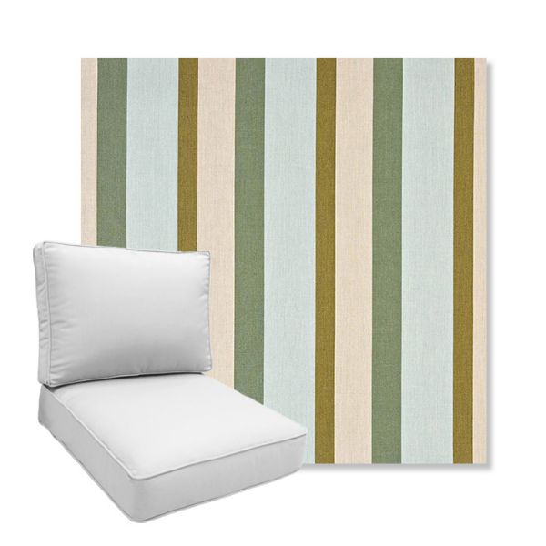 Picture of Gateway Aloe | Boxed Deep Seating Patio Chair Cushion – Sunbrella© Fabric