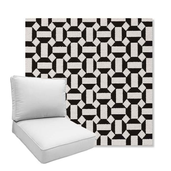 Picture of Hoopla Panda | Boxed Deep Seating Patio Chair Cushion – Sunbrella© Fabric