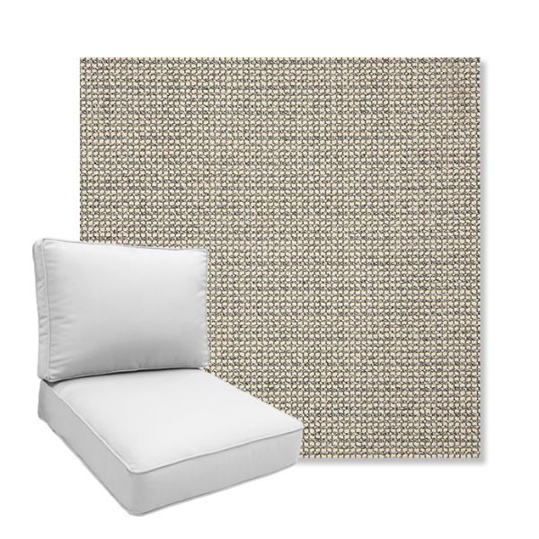 Picture of Hybrid Smoke | Boxed Deep Seating Patio Chair Cushion – Sunbrella© Fabric