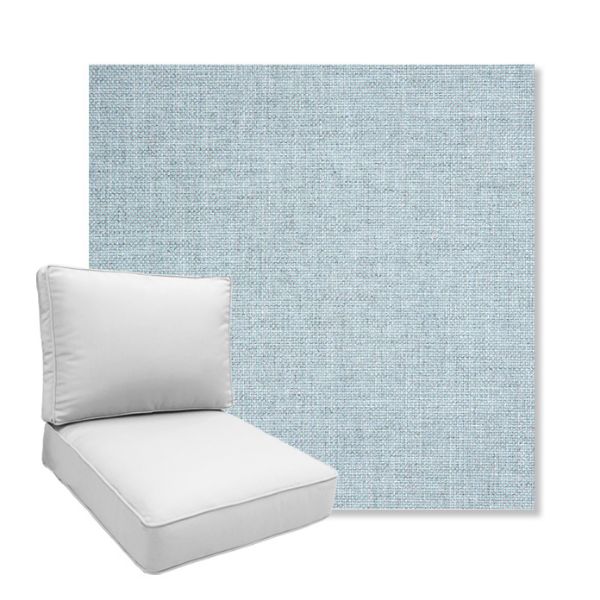 Picture of Idol Frost | Boxed Deep Seating Patio Chair Cushion – Sunbrella© Fabric