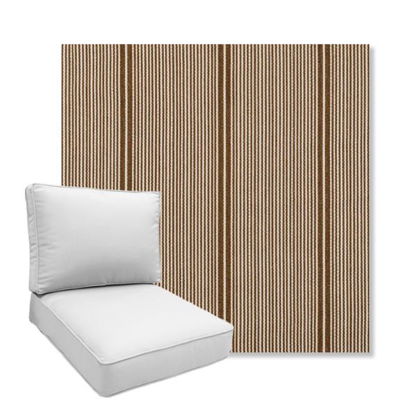Picture of Influence Teak | Boxed Deep Seating Patio Chair Cushion – Sunbrella© Fabric