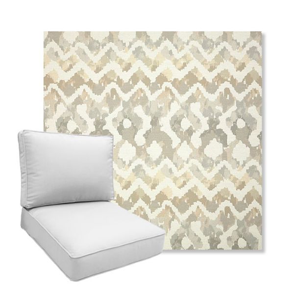 Picture of Inga Marble | Boxed Deep Seating Patio Chair Cushion – Sunbrella© Fabric