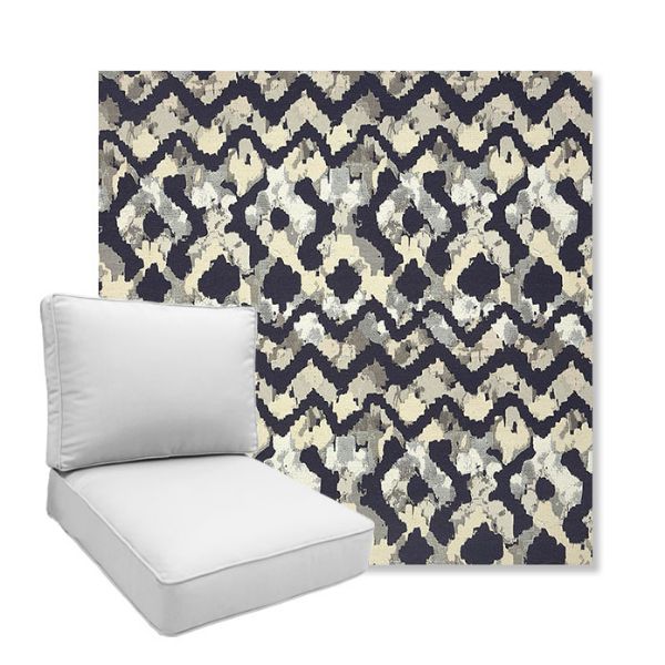 Picture of Inga Midnight | Boxed Deep Seating Patio Chair Cushion – Sunbrella© Fabric