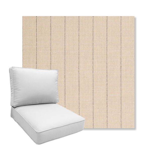 Picture of Kaia Wheat | Boxed Deep Seating Patio Chair Cushion – Sunbrella© Fabric