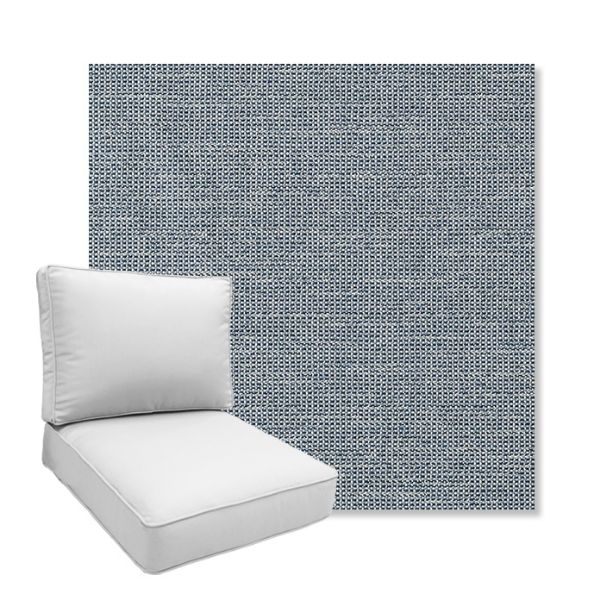 Picture of Kudos Denim Wash | Boxed Deep Seating Patio Chair Cushion – Sunbrella© Fabric