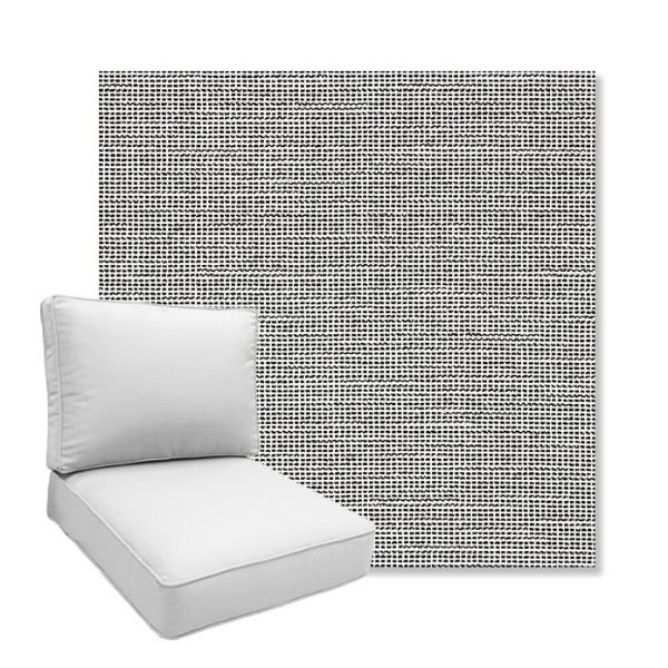 Picture of Kudos Newsprint | Boxed Deep Seating Patio Chair Cushion – Sunbrella© Fabric