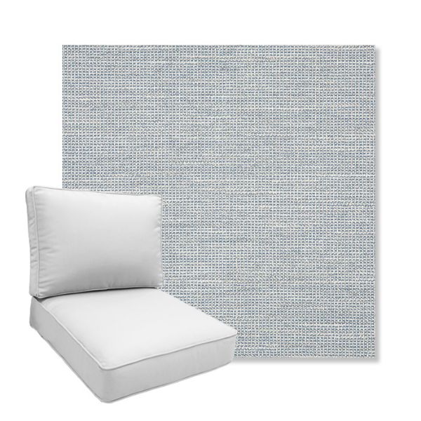 Picture of Kudos Saltwater | Boxed Deep Seating Patio Chair Cushion – Sunbrella© Fabric
