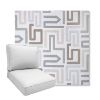 Picture of Labyrinth Cloud | Boxed Deep Seating Patio Chair Cushion – Sunbrella© Fabric