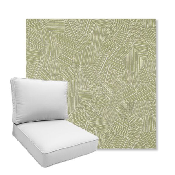 Picture of Leaf Structure Aloe | Boxed Deep Seating Patio Chair Cushion – Sunbrella© Fabric