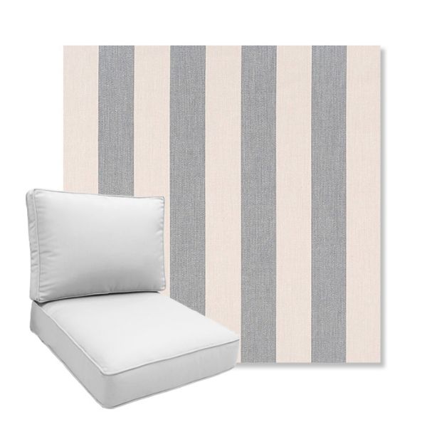 Picture of Leisure Denim | Boxed Deep Seating Patio Chair Cushion – Sunbrella© Fabric