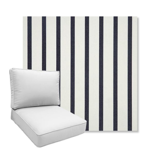 Picture of Lido Indigo | Boxed Deep Seating Patio Chair Cushion – Sunbrella© Fabric