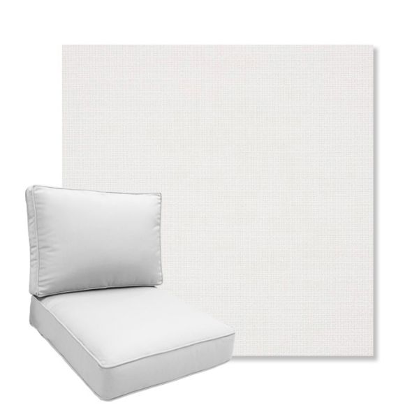 Picture of Linville Snow | Boxed Deep Seating Patio Chair Cushion – Sunbrella© Fabric