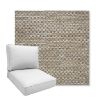 Picture of Litchfield Pebble | Boxed Deep Seating Patio Chair Cushion – Sunbrella© Fabric