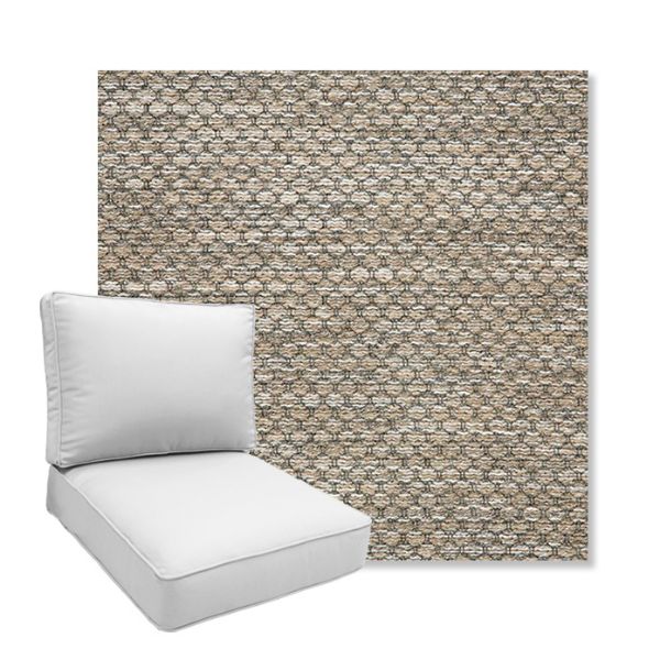 Picture of Litchfield Pebble | Boxed Deep Seating Patio Chair Cushion – Sunbrella© Fabric