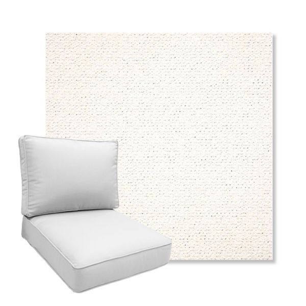 Picture of Litchfield Snow | Boxed Deep Seating Patio Chair Cushion – Sunbrella© Fabric