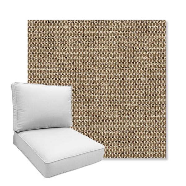 Picture of Mainstreet Latte | Boxed Deep Seating Patio Chair Cushion – Sunbrella© Fabric