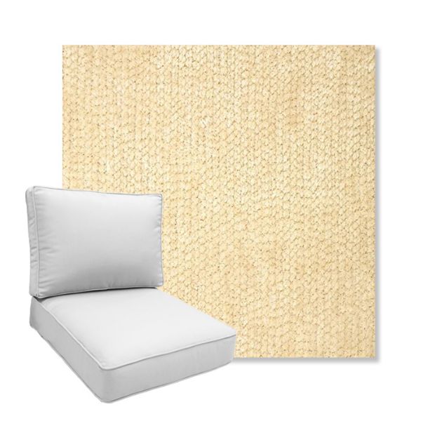 Picture of Margo Parchment | Boxed Deep Seating Patio Chair Cushion – Sunbrella© Fabric