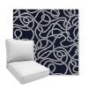 Picture of Maritime Nautical | Boxed Deep Seating Patio Chair Cushion – Sunbrella© Fabric