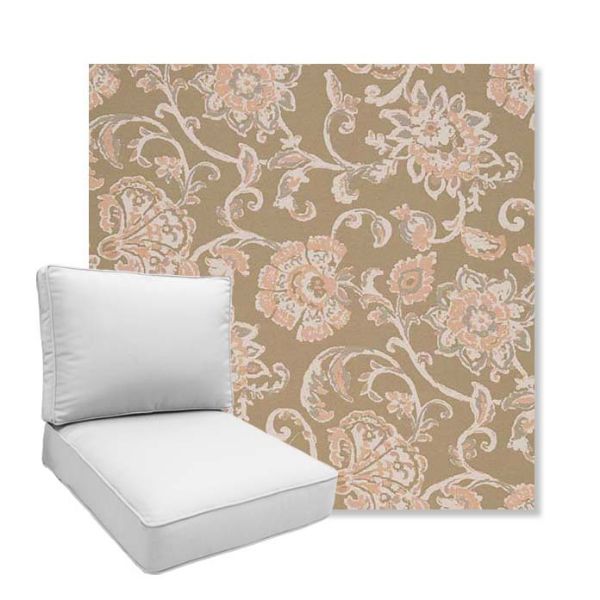Picture of Martha Floral Spring | Boxed Deep Seating Patio Chair Cushion – Sunbrella© Fabric