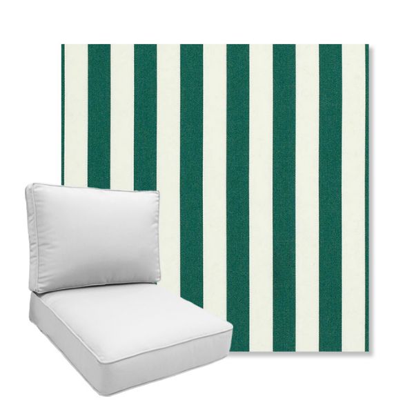 Picture of Mason Forest Green | Boxed Deep Seating Patio Chair Cushion – Sunbrella© Fabric