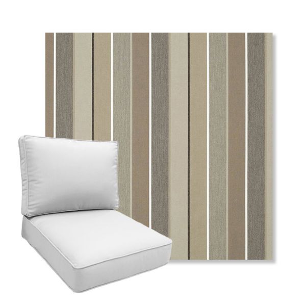 Picture of Milano Char | Boxed Deep Seating Patio Chair Cushion – Sunbrella© Fabric