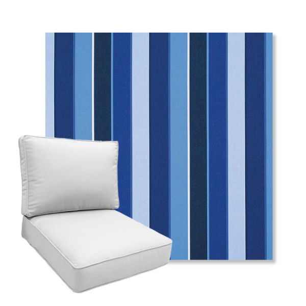 Picture of Milano Cobalt | Boxed Deep Seating Patio Chair Cushion – Sunbrella© Fabric