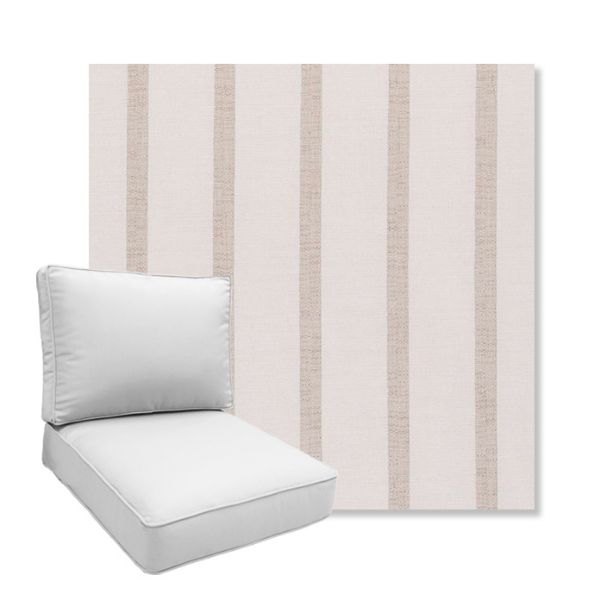 Picture of Mixi Linen | Boxed Deep Seating Patio Chair Cushion – Sunbrella© Fabric
