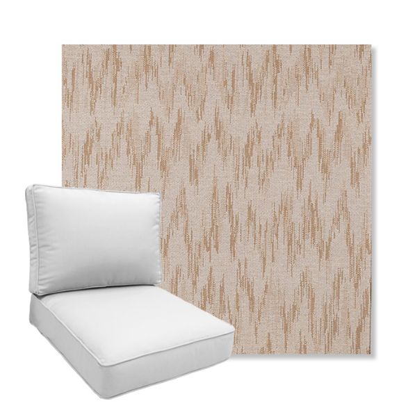 Picture of Mountains Sand | Boxed Deep Seating Patio Chair Cushion – Sunbrella© Fabric